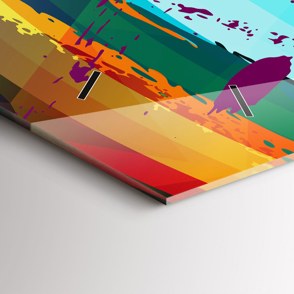 Horloge rectangulaire horizontale Contexte abstrait