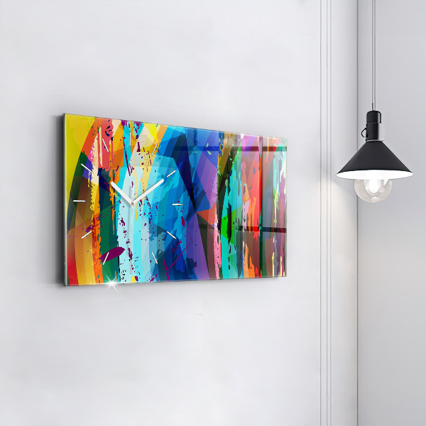 Horloge rectangulaire horizontale Contexte abstrait