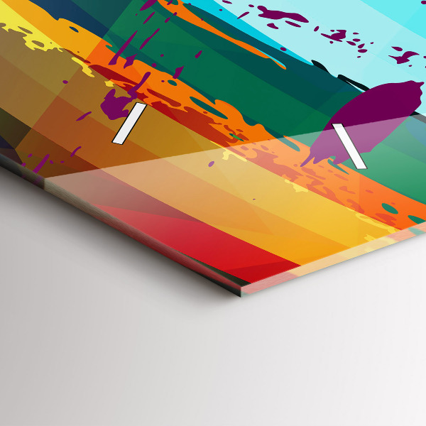 Horloge rectangulaire horizontale Contexte abstrait