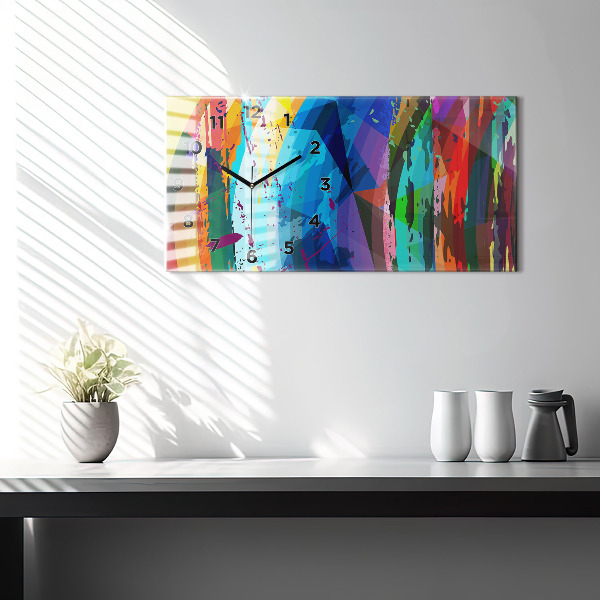 Horloge rectangulaire horizontale Contexte abstrait