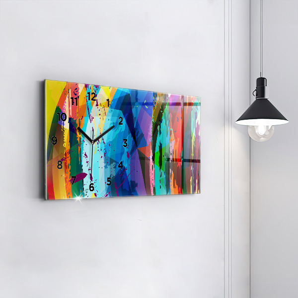 Horloge rectangulaire horizontale Contexte abstrait