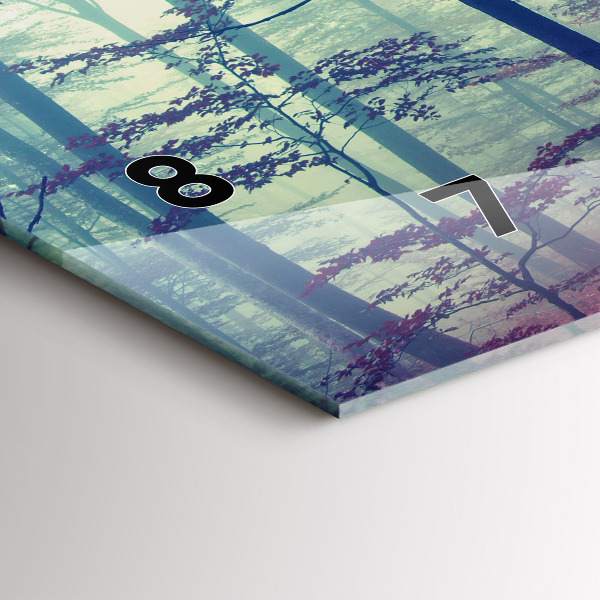 Horloge rectangulaire horizontale 'Route d''automne Forêt Brouillard'