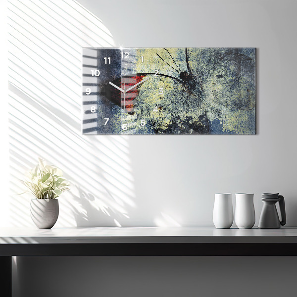 Horloge rectangulaire horizontale Papillon style vintage