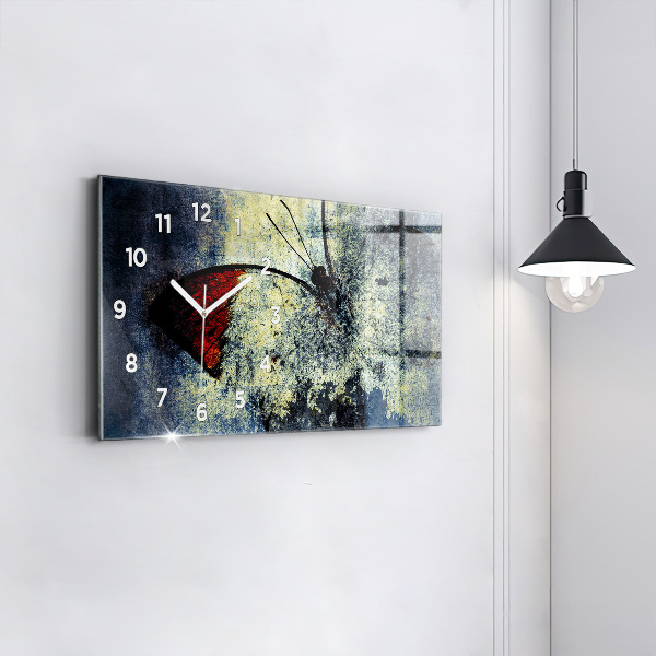 Horloge rectangulaire horizontale Papillon style vintage