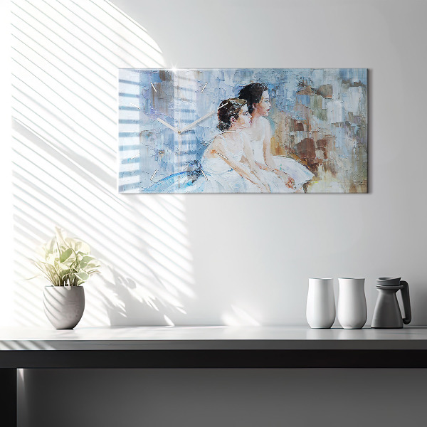 Horloge rectangulaire horizontale Jeunes ballerines