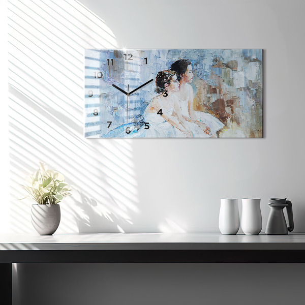 Horloge rectangulaire horizontale Jeunes ballerines