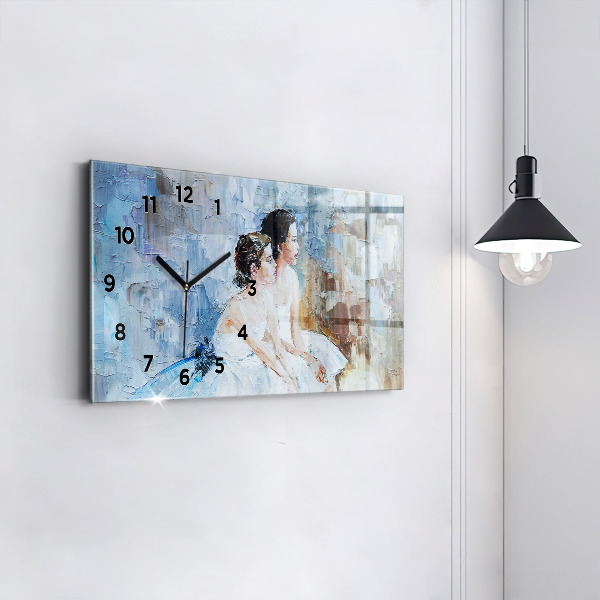 Horloge rectangulaire horizontale Jeunes ballerines