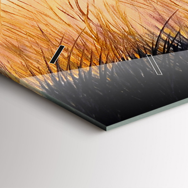 Horloge rectangulaire horizontale Grues au coucher du soleil