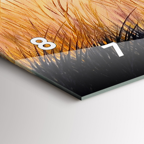 Horloge rectangulaire horizontale Grues au coucher du soleil