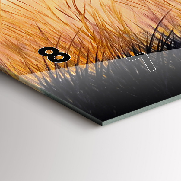 Horloge rectangulaire horizontale Grues au coucher du soleil