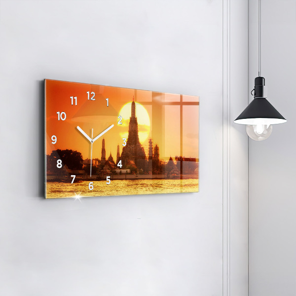 Horloge rectangulaire horizontale Wat Arun, Bangkok, Thaïlande