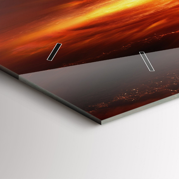 Horloge rectangulaire horizontale 'Explosion d''une bombe atomique'