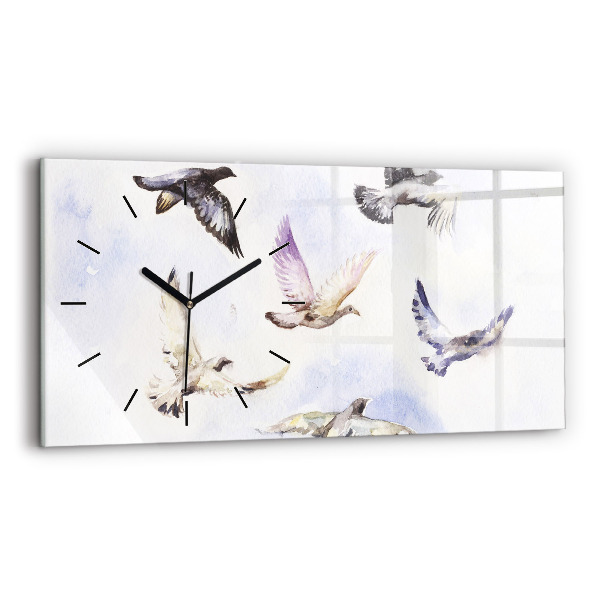 Horloge rectangulaire horizontale Oiseaux en vol