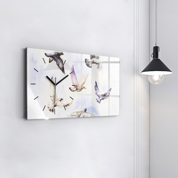 Horloge rectangulaire horizontale Oiseaux en vol