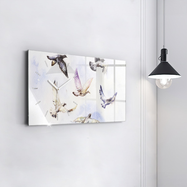 Horloge rectangulaire horizontale Oiseaux en vol