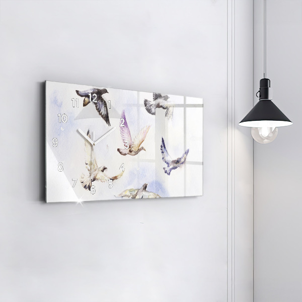 Horloge rectangulaire horizontale Oiseaux en vol