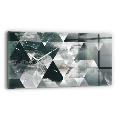 Horloge rectangulaire horizontale Vagues de la mer abstraites