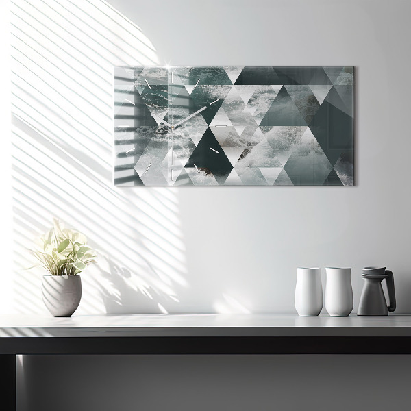 Horloge rectangulaire horizontale Vagues de la mer abstraites