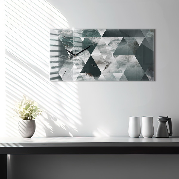 Horloge rectangulaire horizontale Vagues de la mer abstraites