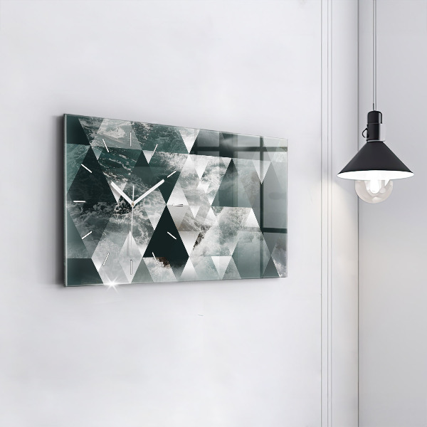 Horloge rectangulaire horizontale Vagues de la mer abstraites