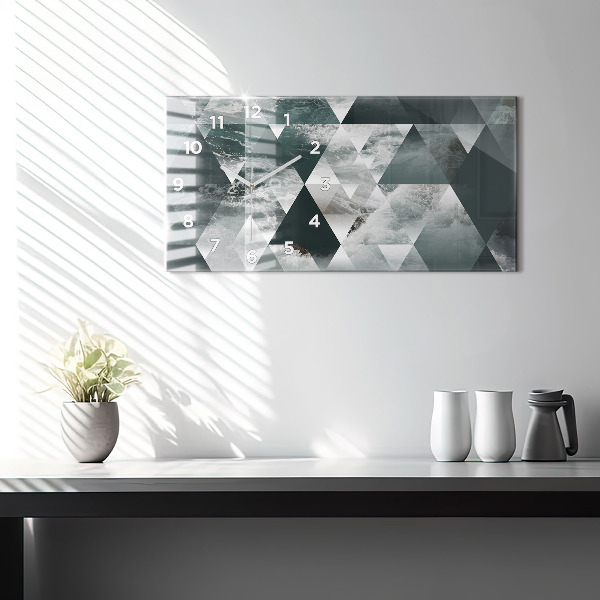 Horloge rectangulaire horizontale Vagues de la mer abstraites