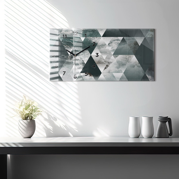 Horloge rectangulaire horizontale Vagues de la mer abstraites