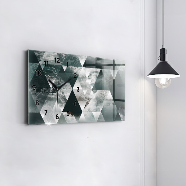 Horloge rectangulaire horizontale Vagues de la mer abstraites
