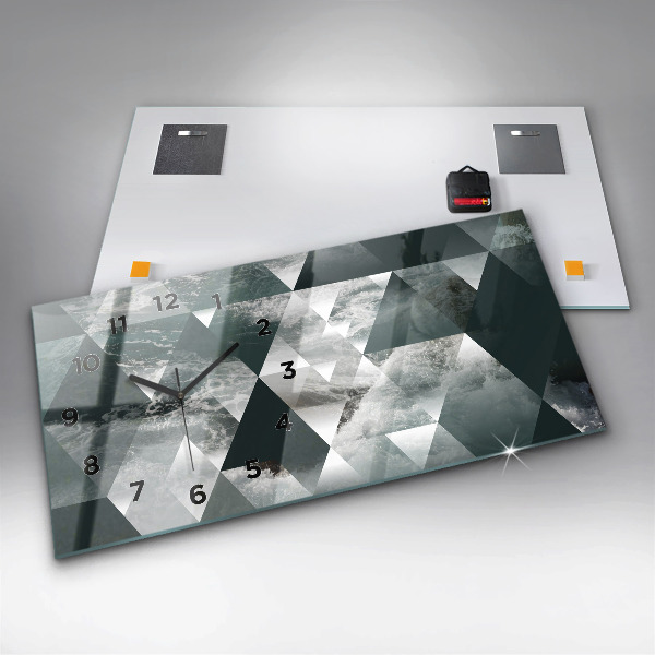 Horloge rectangulaire horizontale Vagues de la mer abstraites
