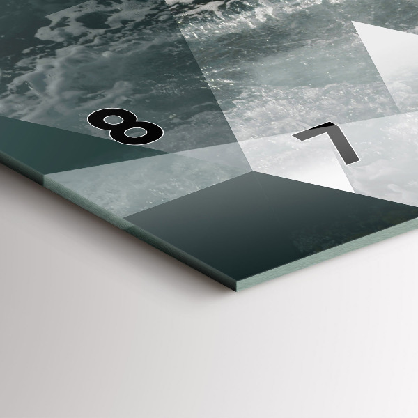 Horloge rectangulaire horizontale Vagues de la mer abstraites