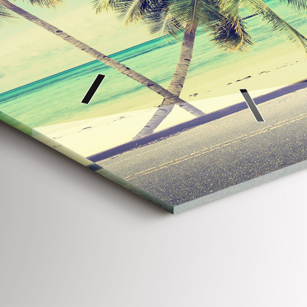 Horloge rectangulaire horizontale Voiture avec planche de surf