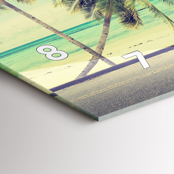 Horloge rectangulaire horizontale Voiture avec planche de surf