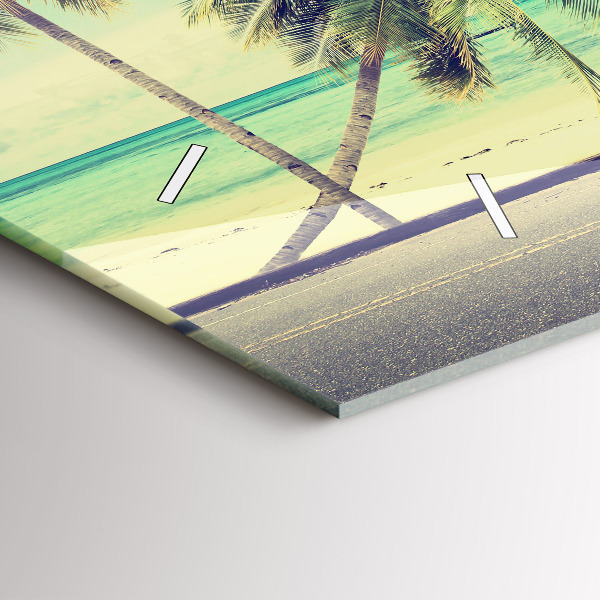 Horloge rectangulaire horizontale Voiture avec planche de surf