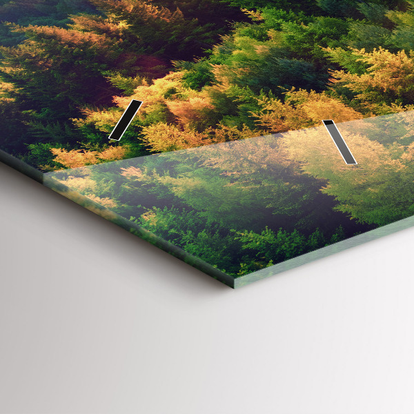 Horloge rectangulaire horizontale Coucher de soleil sur les collines