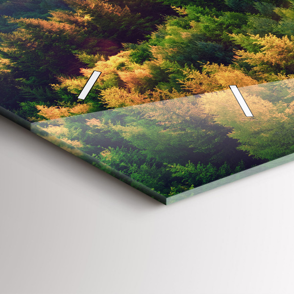 Horloge rectangulaire horizontale Coucher de soleil sur les collines