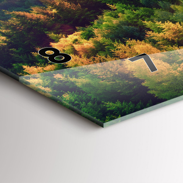 Horloge rectangulaire horizontale Coucher de soleil sur les collines