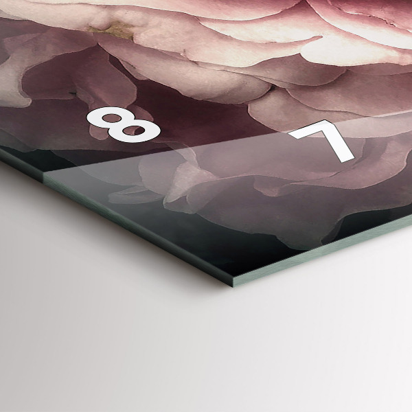 Horloge murale horizontale Bouquet de roses roses