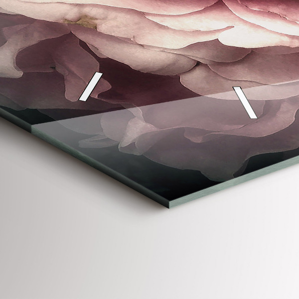 Horloge murale horizontale Bouquet de roses roses