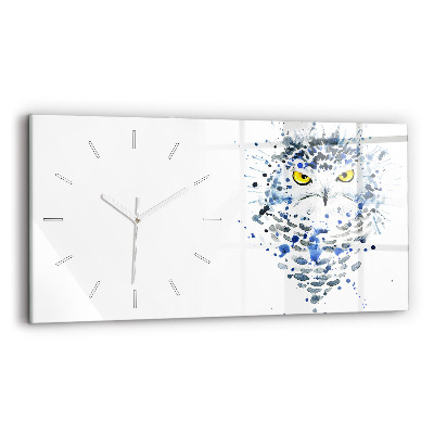 Horloge murale horizontale Regard de hibou