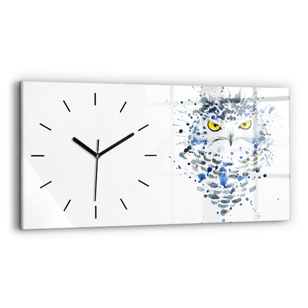 Horloge murale horizontale Regard de hibou