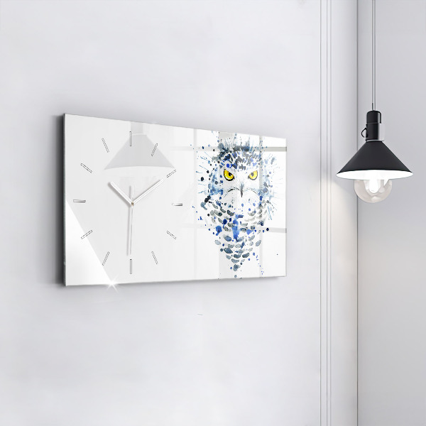 Horloge murale horizontale Regard de hibou