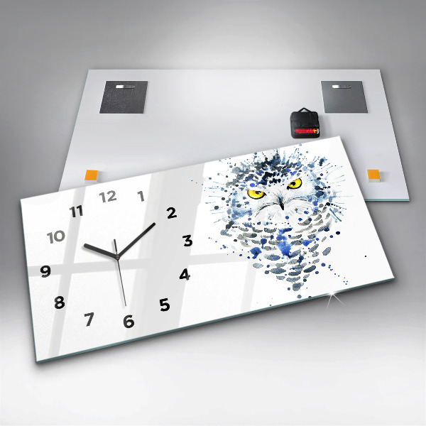 Horloge murale horizontale Regard de hibou