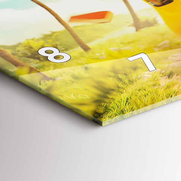 Horloge murale horizontale Voiture avec planche de surf