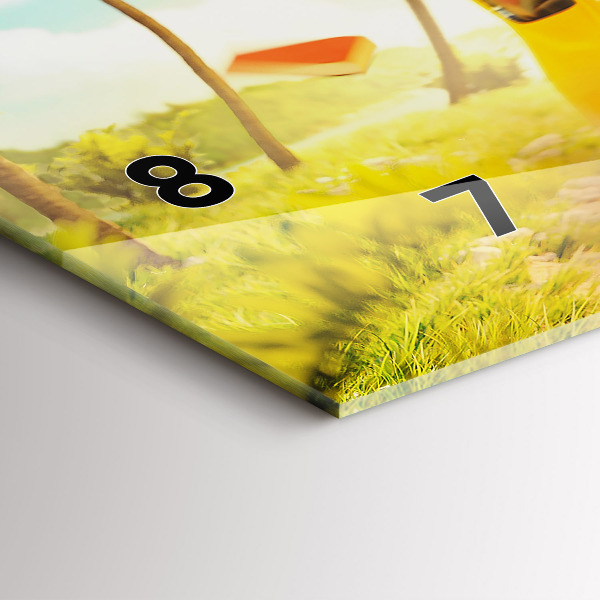 Horloge murale horizontale Voiture avec planche de surf