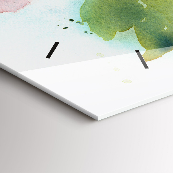 Horloge murale horizontale Aquarelle de roses dans un vase