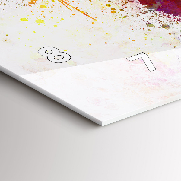 Horloge murale horizontale 'Carte du monde à l''aquarelle'