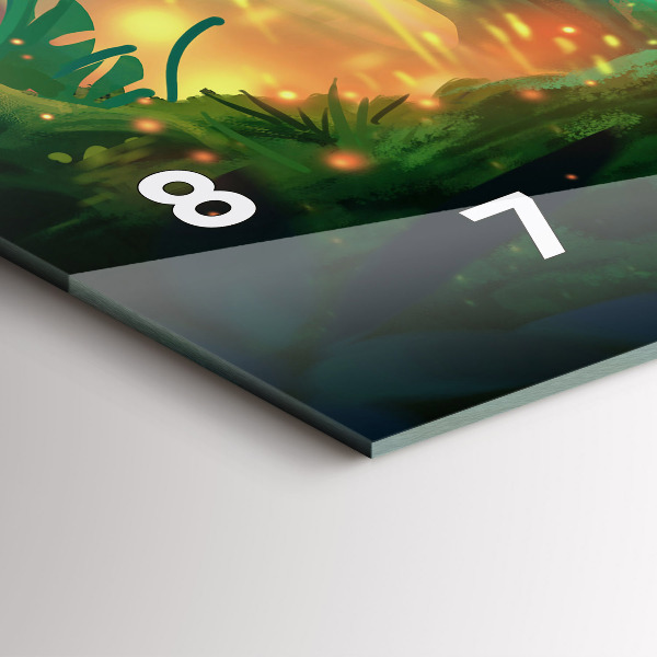 Horloge murale horizontale Enfants dans une forêt de conte de fées