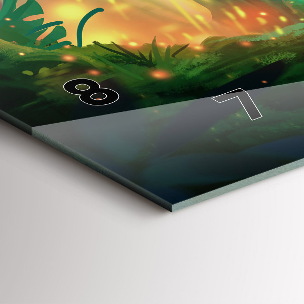 Horloge murale horizontale Enfants dans une forêt de conte de fées