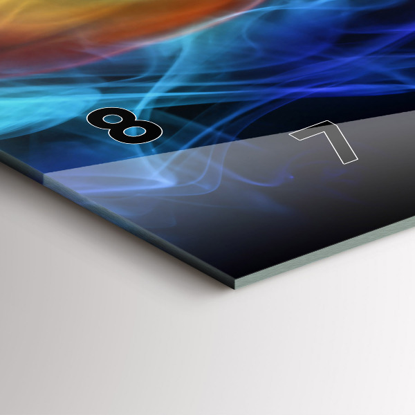 Horloge rectangulaire horizontale Lignes colorées abstraites