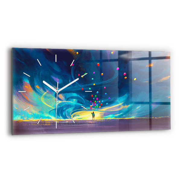 Horloge murale horizontale Bébé et ballons