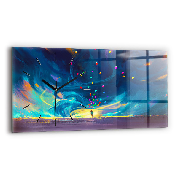 Horloge murale horizontale Bébé et ballons